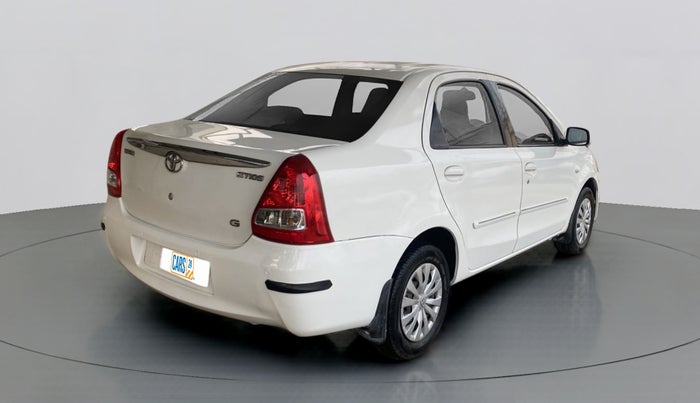 2012 Toyota Etios G, Petrol, Manual, 77,470 km, Right Back Diagonal