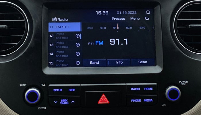 2017 Hyundai Grand i10 SPORTZ (O) 1.2 AT VTVT, Petrol, Automatic, 37,559 km, Infotainment System