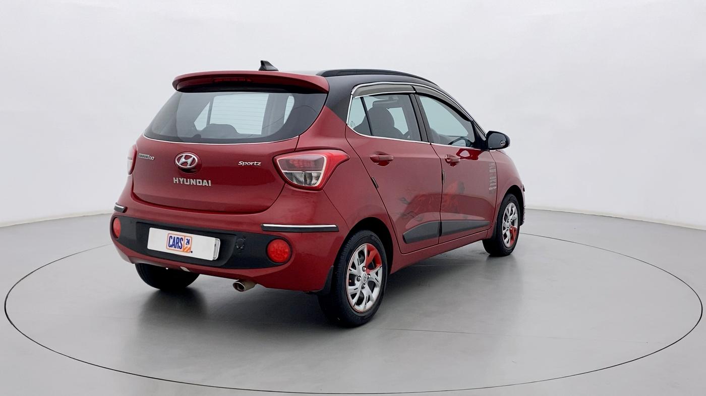 2018 Hyundai Grand i10 SPORTZ 1.2 KAPPA VTVT, Petrol, Manual, 31,535 km, Right Back Diagonal