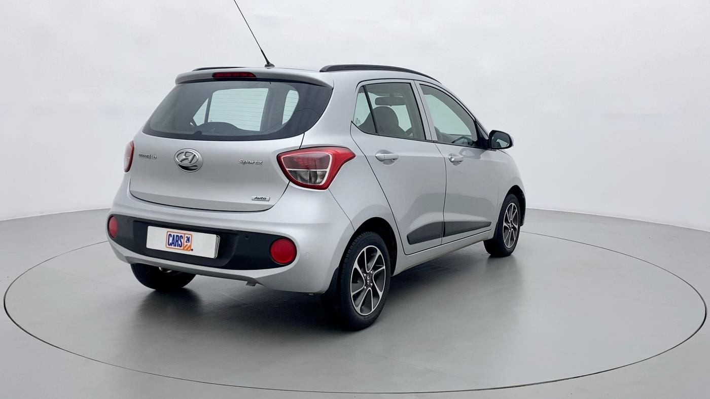 2017 Hyundai Grand i10 SPORTZ (O) 1.2 AT VTVT, Petrol, Automatic, 32,162 km, Right Back Diagonal