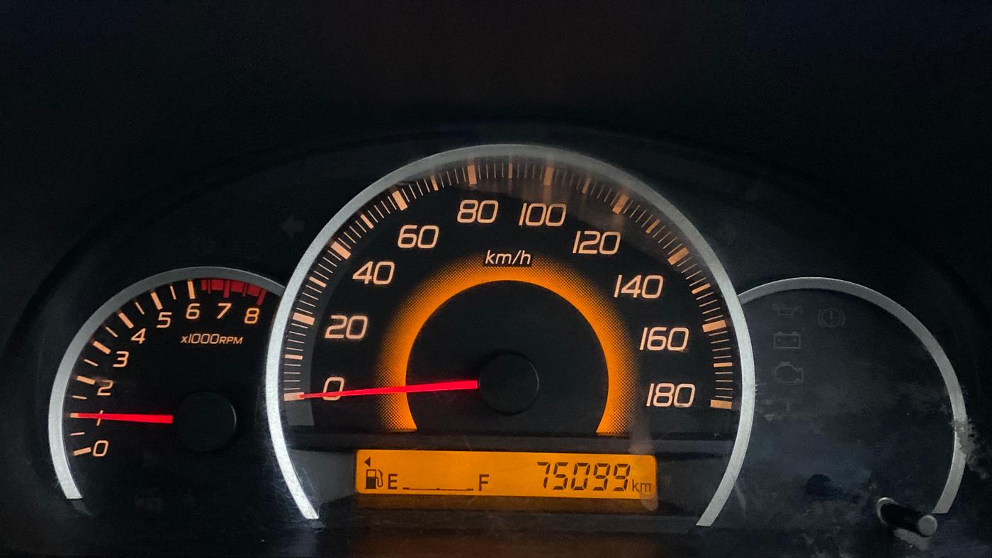 2015 Maruti Wagon R 1.0 VXI, Petrol, Manual, 75,135 km, Odometer Image
