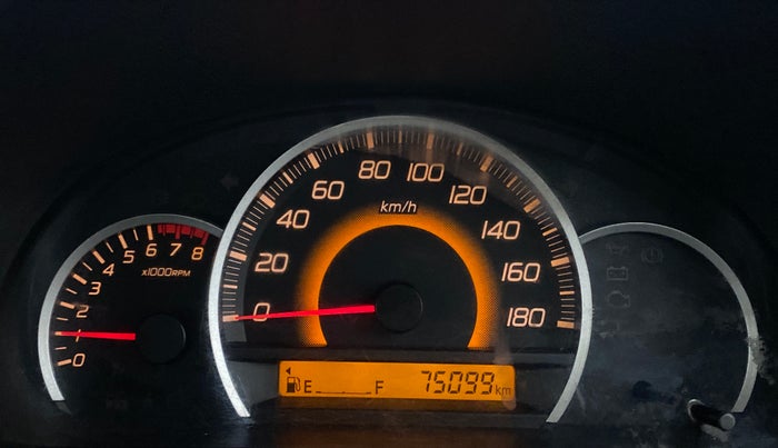 2015 Maruti Wagon R 1.0 VXI, Petrol, Manual, 75,135 km, Odometer Image