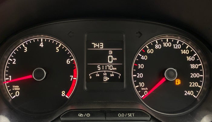 2016 Volkswagen Vento COMFORTLINE MT PETROL, Petrol, Manual, 51,170 km, Odometer Image