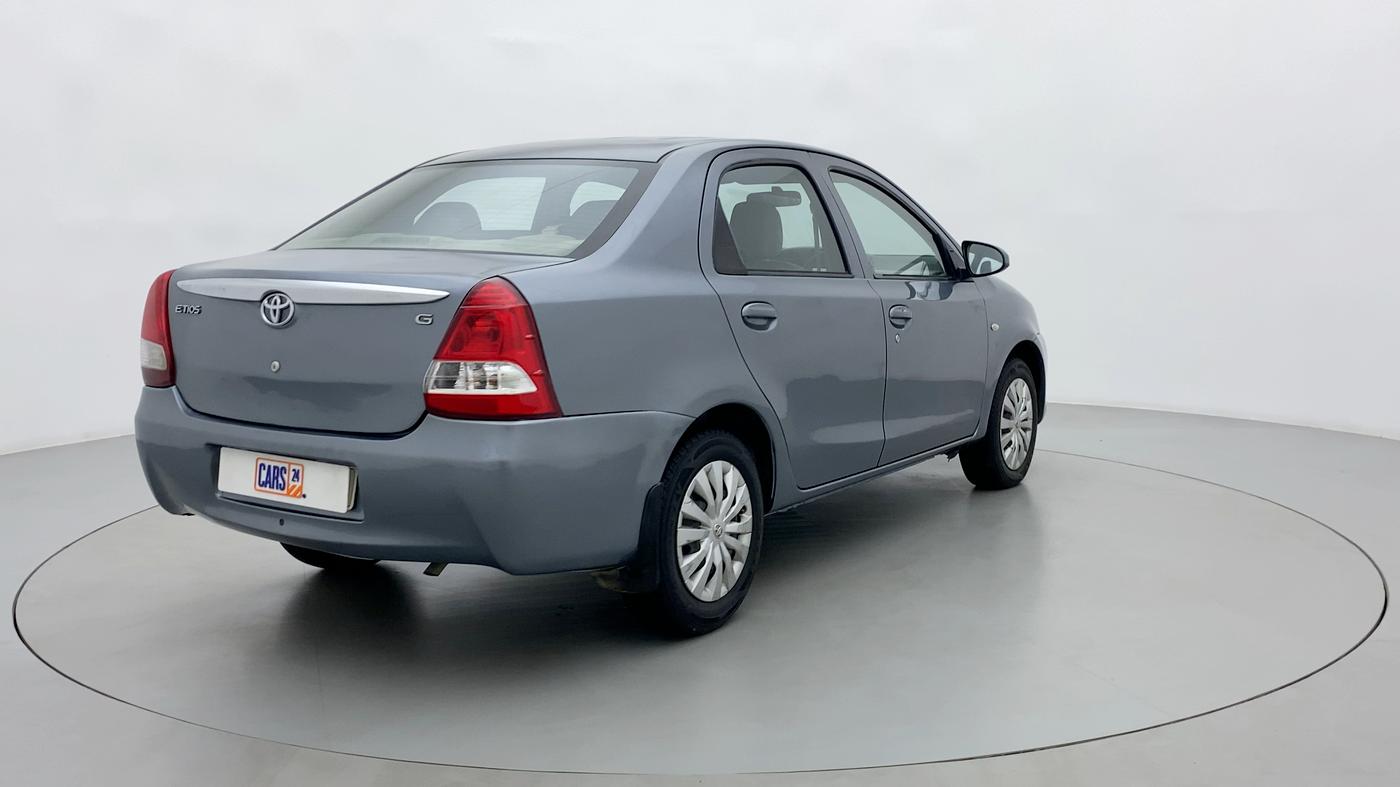 2015 Toyota Etios G, Petrol, Manual, 86,484 km, Right Back Diagonal