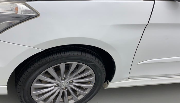 2017 Maruti Ciaz S 1.4 MT PETROL, Petrol, Manual, 24,624 km, Left fender - Slightly dented