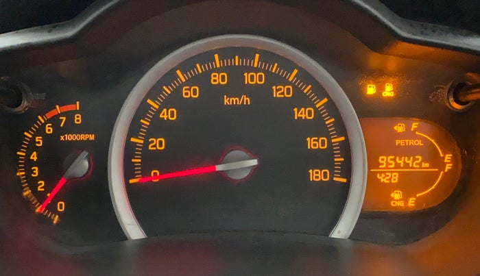 2016 Maruti Celerio VXI CNG, CNG, Manual, 95,441 km, Odometer Image