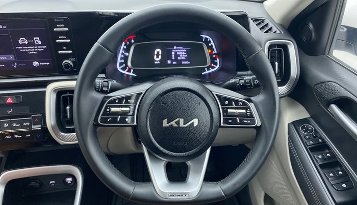 2021 KIA SONET HTX 1.0 IMT, Petrol, Manual, 30,332 km, Steering Wheel Close Up