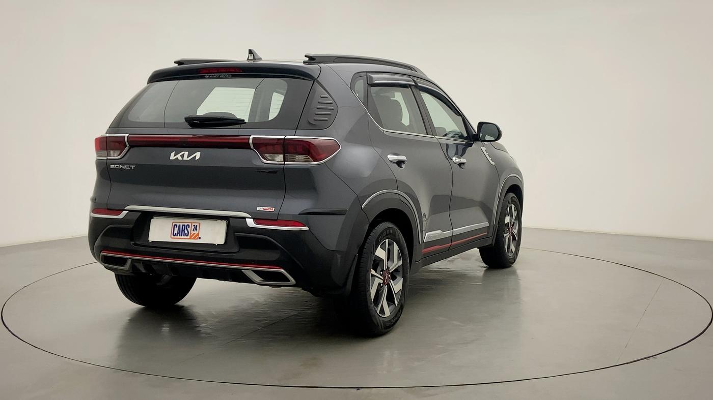 2021 KIA SONET GTX + 1.0 IMT, Petrol, Manual, 7,036 km, Right Back Diagonal