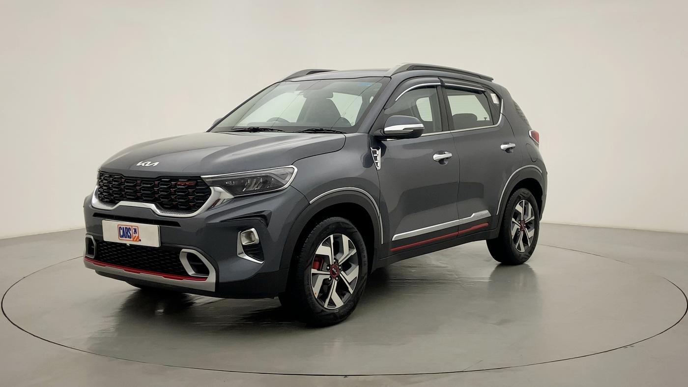 2021 KIA SONET GTX + 1.0 IMT, Petrol, Manual, 7,036 km, Left Front Diagonal