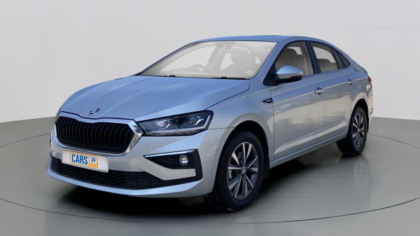 2022 Skoda SLAVIA STYLE 1.0 TSI AT, Petrol, Automatic, 6,817 km, Left Front Diagonal