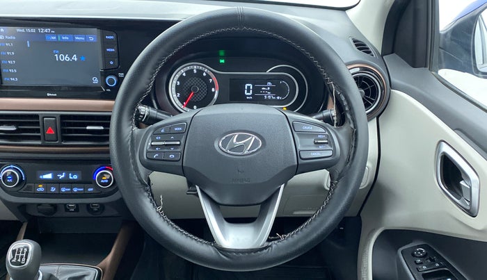 2020 Hyundai AURA SX 1.2 (O), Petrol, Manual, 9,197 km, Steering Wheel Close Up