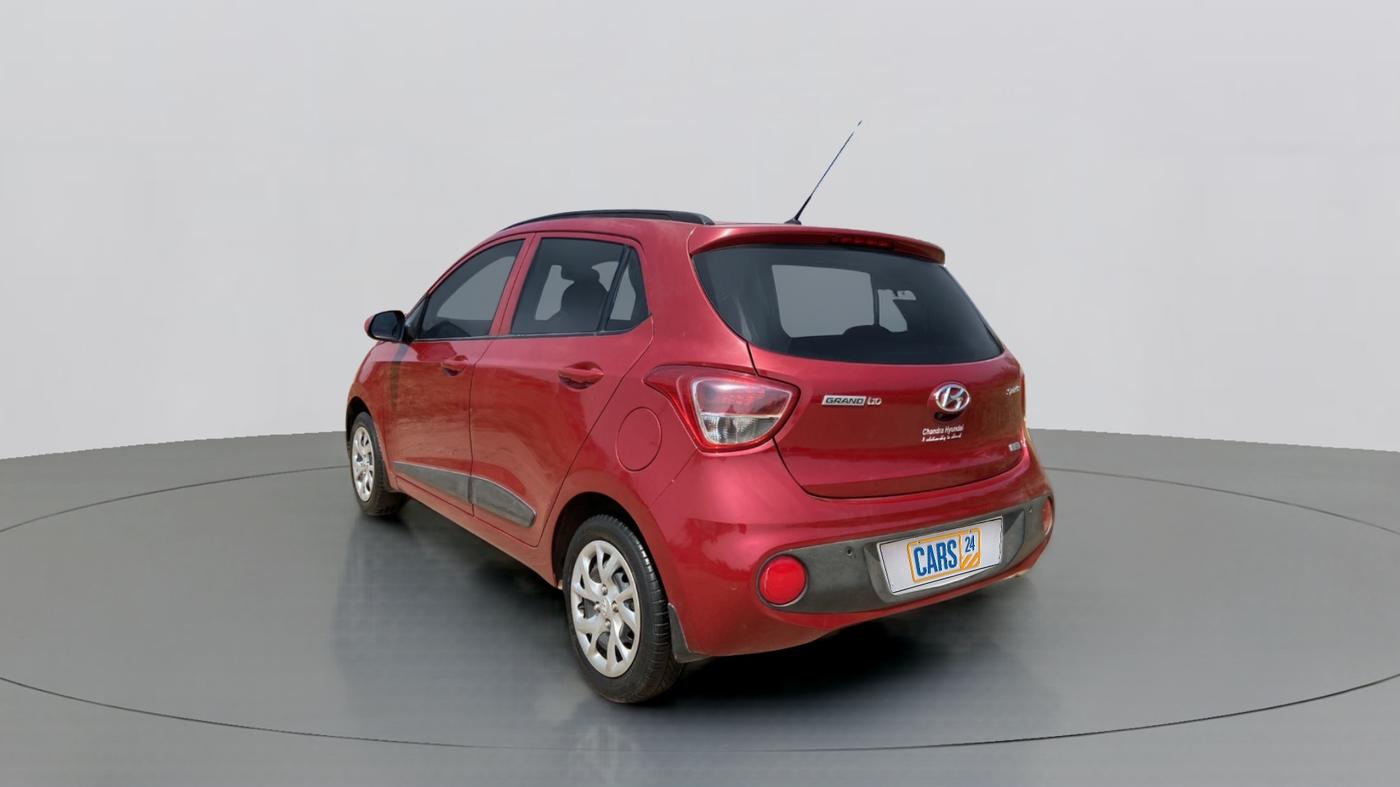 2017 Hyundai Grand i10 SPORTZ (O) 1.2 KAPPA VTVT, Petrol, Manual, 25,283 km, Left Back Diagonal