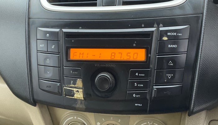 2012 Maruti Swift Dzire VXI, Petrol, Manual, 87,615 km, Infotainment system - MP3 player - Not Working