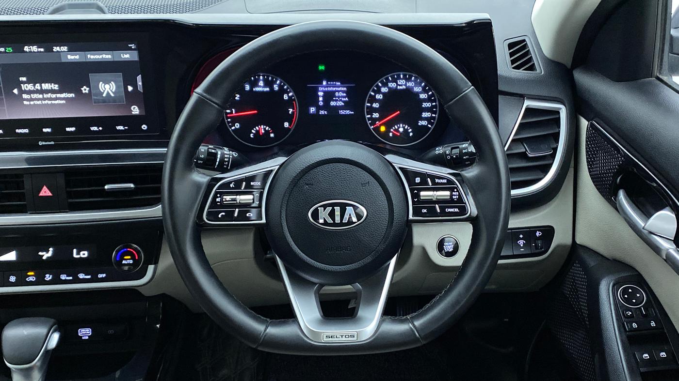 2020 KIA SELTOS HTX AT PETROL, Petrol, Automatic, 15,295 km, Steering Wheel Close Up