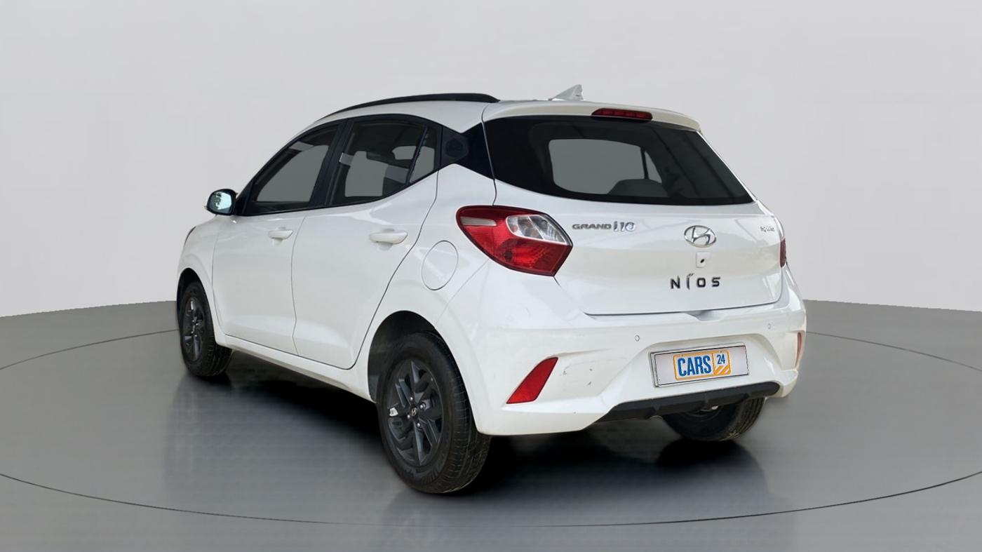 2021 Hyundai GRAND I10 NIOS SPORTZ AMT 1.2 KAPPA VTVT, Petrol, Automatic, 5,539 km, Left Back Diagonal