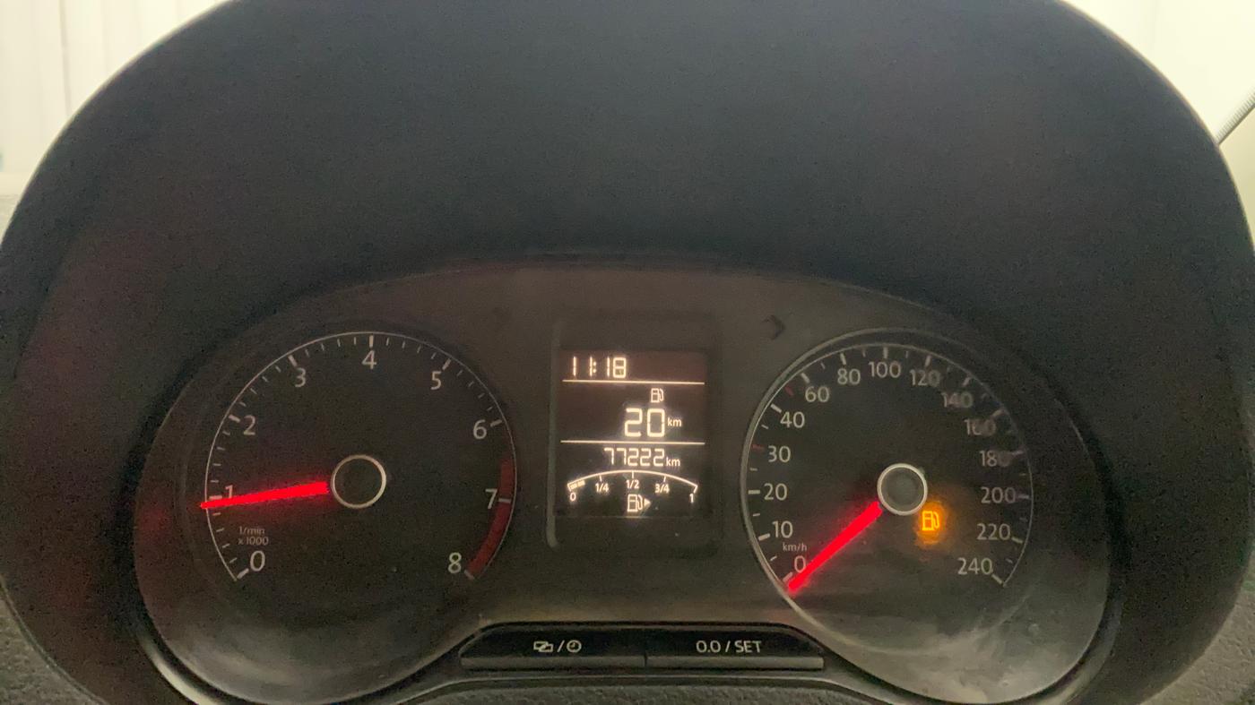2016 Volkswagen Polo COMFORTLINE 1.2L, Petrol, Manual, 77,186 km, Odometer Image