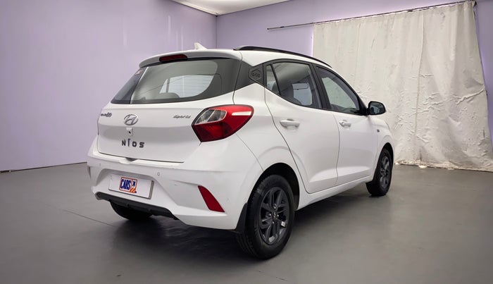 2021 Hyundai GRAND I10 NIOS SPORTZ AMT 1.2 KAPPA VTVT, Petrol, Automatic, 10,787 km, Right Back Diagonal