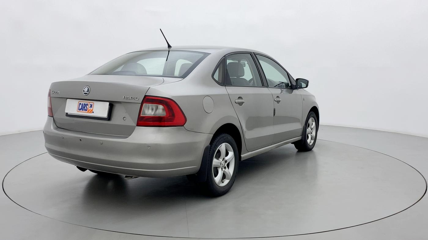 2015 Skoda Rapid 1.5 TDI MT Ambition Plus, Diesel, Manual, 80,074 km, Right Back Diagonal