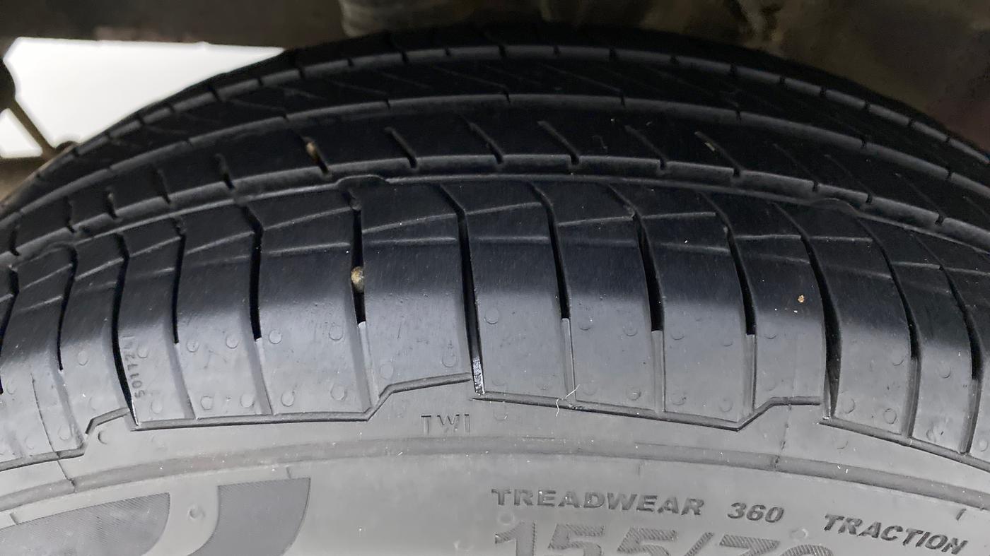 2014 Datsun Go T, Petrol, Manual, 41,239 km, Right Rear Tyre Tread