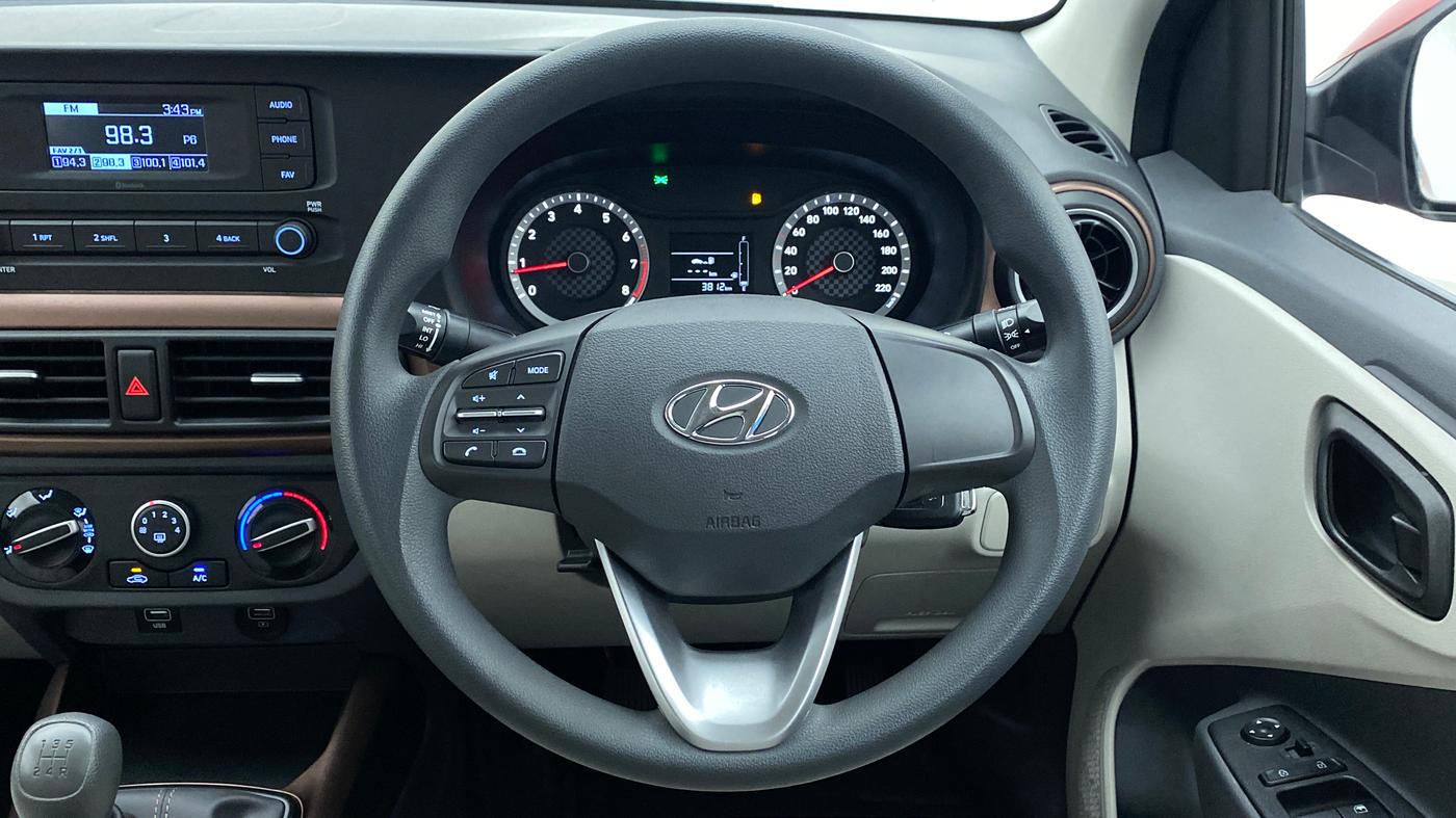 2022 Hyundai AURA S 1.2, Petrol, Manual, 3,812 km, Steering Wheel Close Up