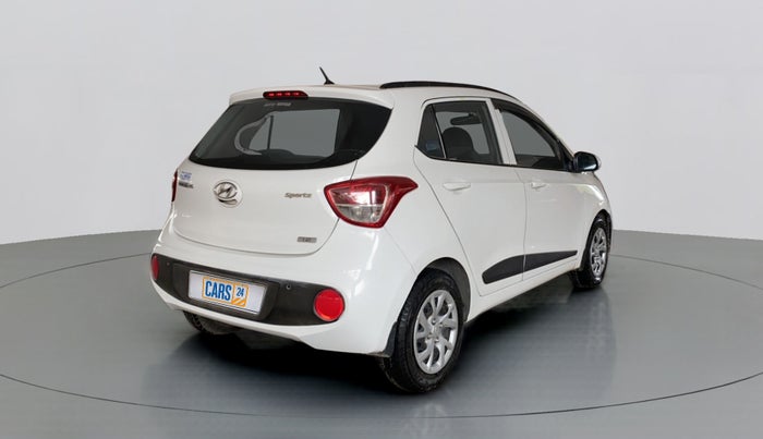 2017 Hyundai Grand i10 SPORTZ (O) 1.2 KAPPA VTVT, Petrol, Manual, 80,554 km, Right Back Diagonal