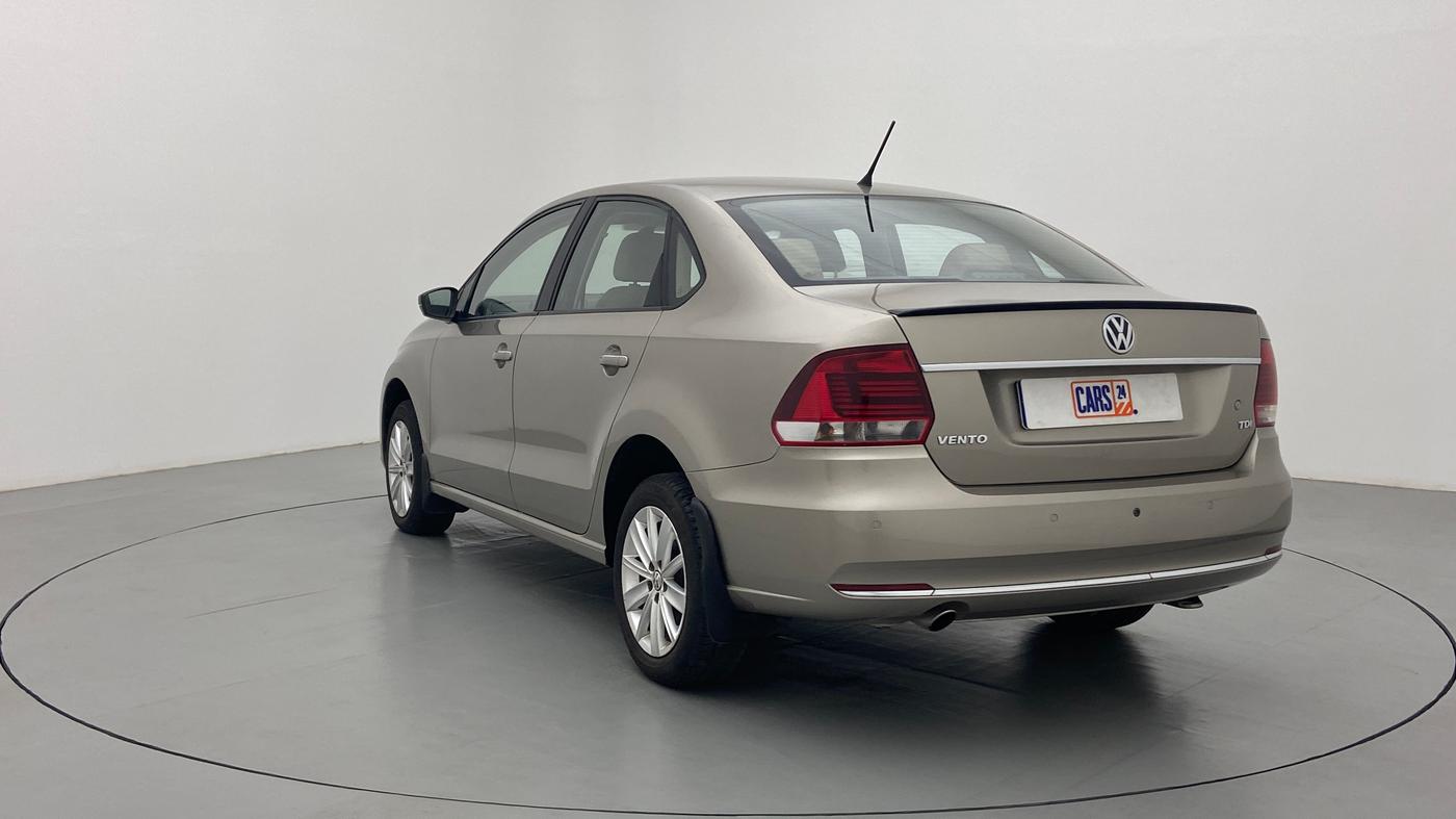2017 Volkswagen Vento HIGHLINE TDI AT, Diesel, Automatic, 96,234 km, Left Back Diagonal (45- Degree) View