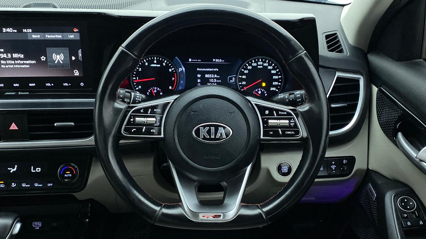 2019 KIA SELTOS 1.4 GTX+ TURBO GDI PETROL AT, Petrol, Automatic, 78,653 km, Steering Wheel Close Up