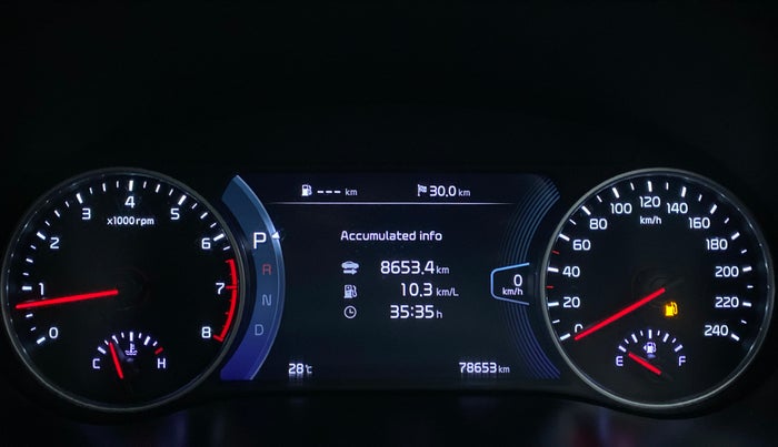 2019 KIA SELTOS 1.4 GTX+ TURBO GDI PETROL AT, Petrol, Automatic, 78,653 km, Odometer Image