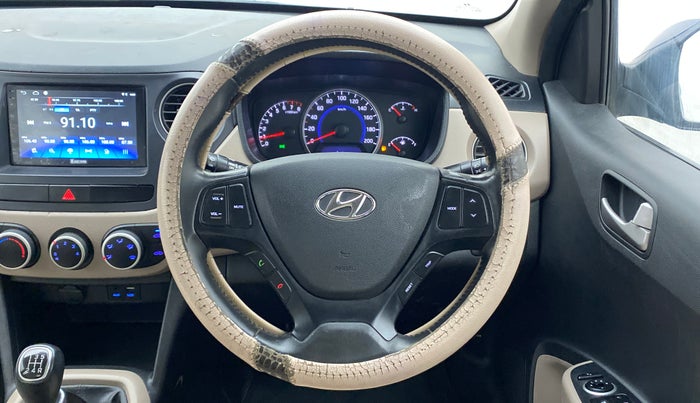 2015 Hyundai Grand i10 ASTA (O) 1.2 KAPPA VTVT, Petrol, Manual, 96,705 km, Steering Wheel Close Up