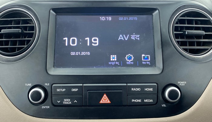 2017 Hyundai Grand i10 SPORTZ (O) 1.2 KAPPA VTVT, Petrol, Manual, 37,646 km, Infotainment System