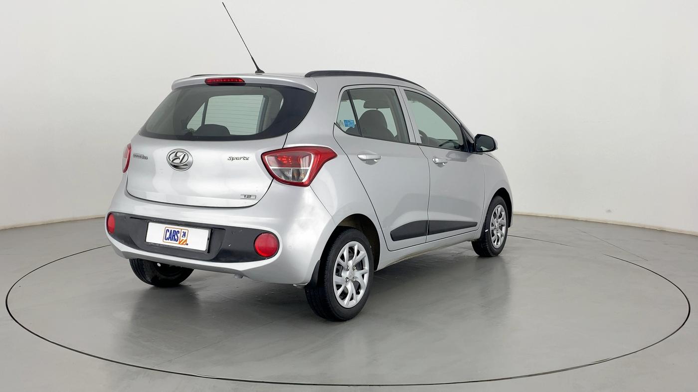2017 Hyundai Grand i10 SPORTZ (O) 1.2 KAPPA VTVT, Petrol, Manual, 37,646 km, Right Back Diagonal