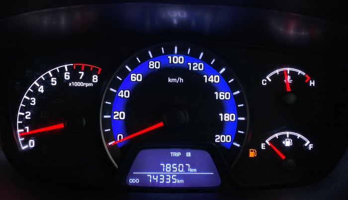 2018 Hyundai Xcent SX 1.2, Petrol, Manual, 74,545 km, Odometer Image