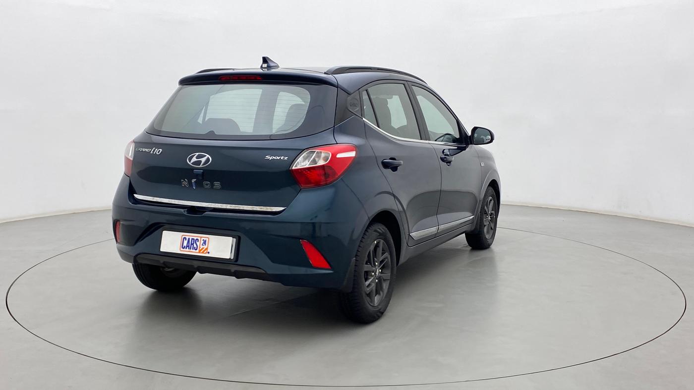 2020 Hyundai GRAND I10 NIOS SPORTZ AMT 1.2 KAPPA VTVT, Petrol, Automatic, 54,078 km, Right Back Diagonal