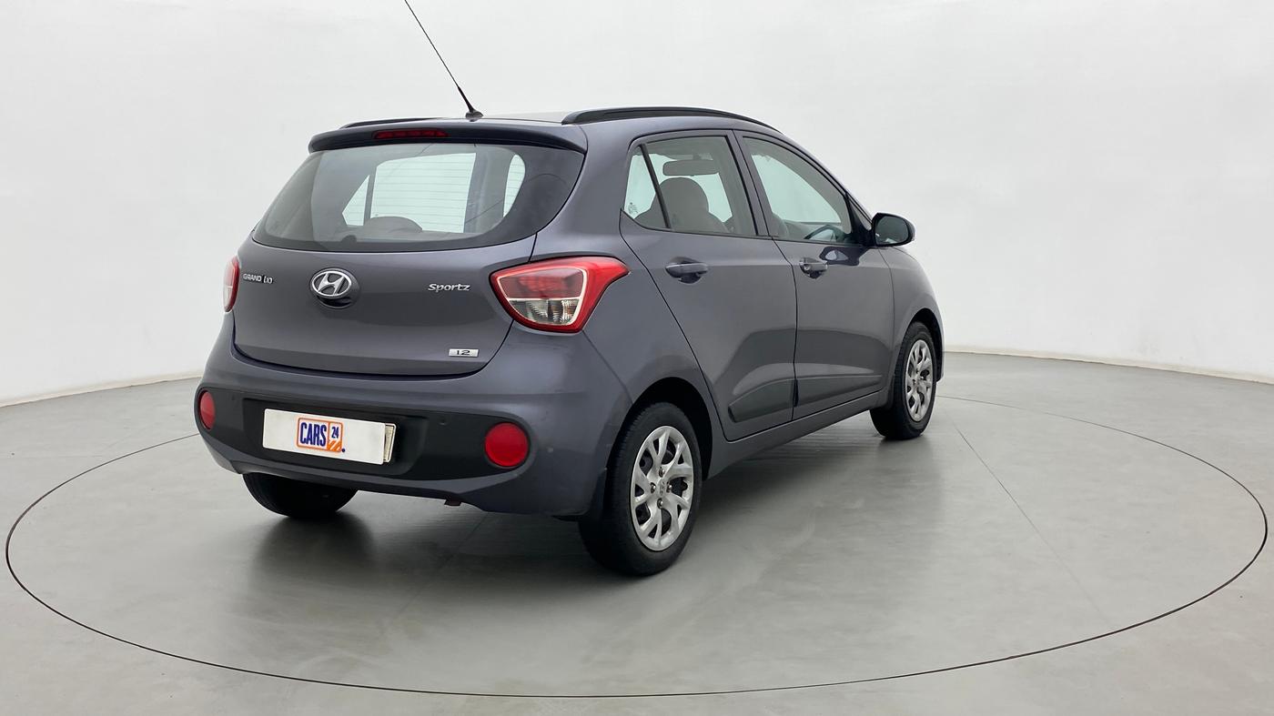 2017 Hyundai Grand i10 SPORTZ (O) 1.2 KAPPA VTVT, Petrol, Manual, 63,134 km, Right Back Diagonal