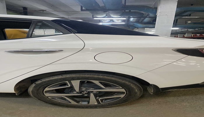 2021 Hyundai AURA SX+ 1.0 TURBO GDI MT, Petrol, Manual, 24,850 km, Left quarter panel - Slightly dented