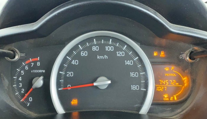 2020 Maruti Celerio VXI CNG, CNG, Manual, 75,044 km, Odometer Image