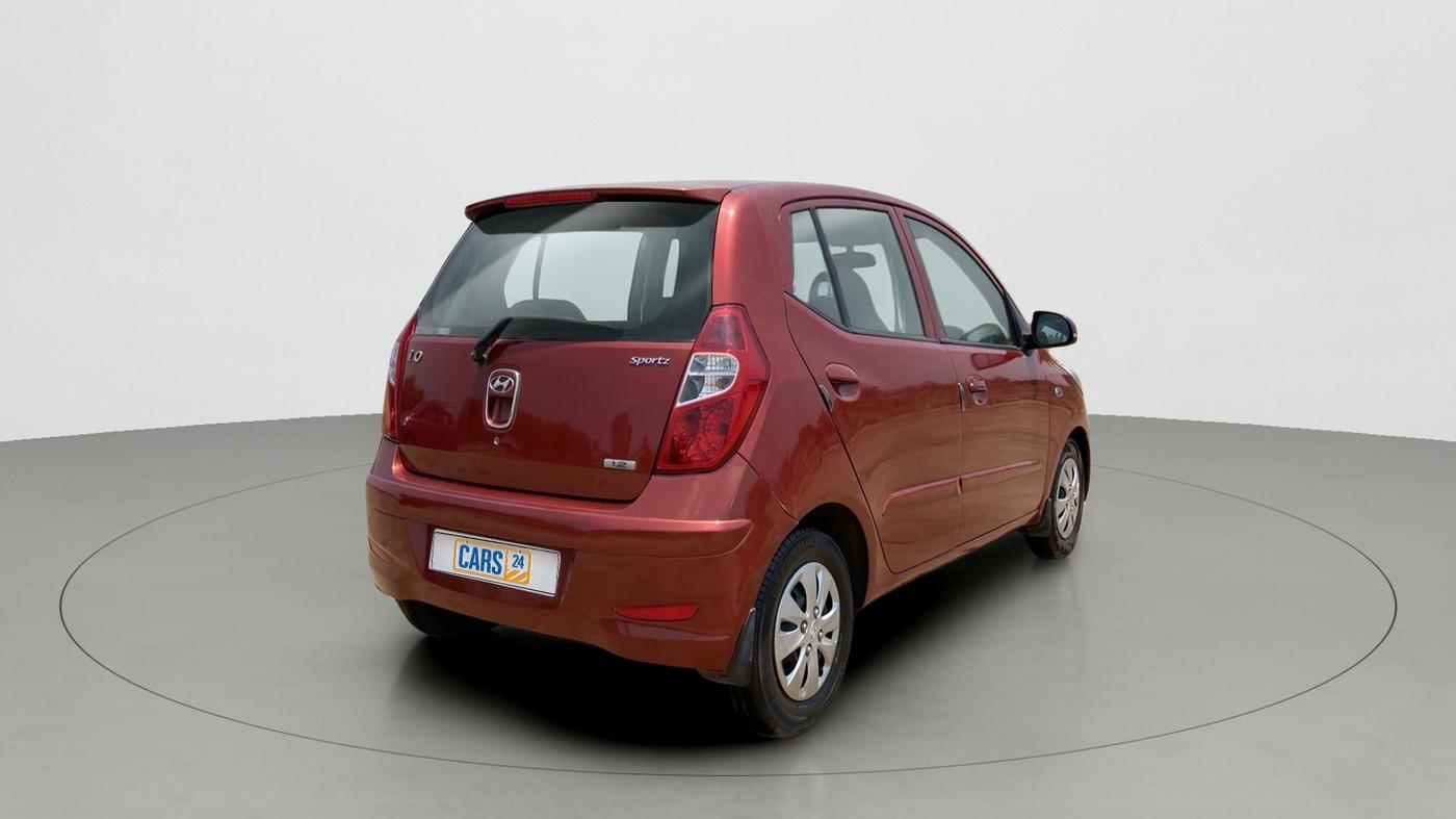 2013 Hyundai i10 SPORTZ 1.2, Petrol, Manual, 73,976 km, Right Back Diagonal