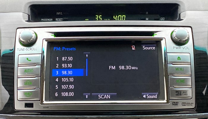 2015 Toyota Fortuner 3.0 AT 4X2, Diesel, Automatic, 45,463 km, Infotainment System