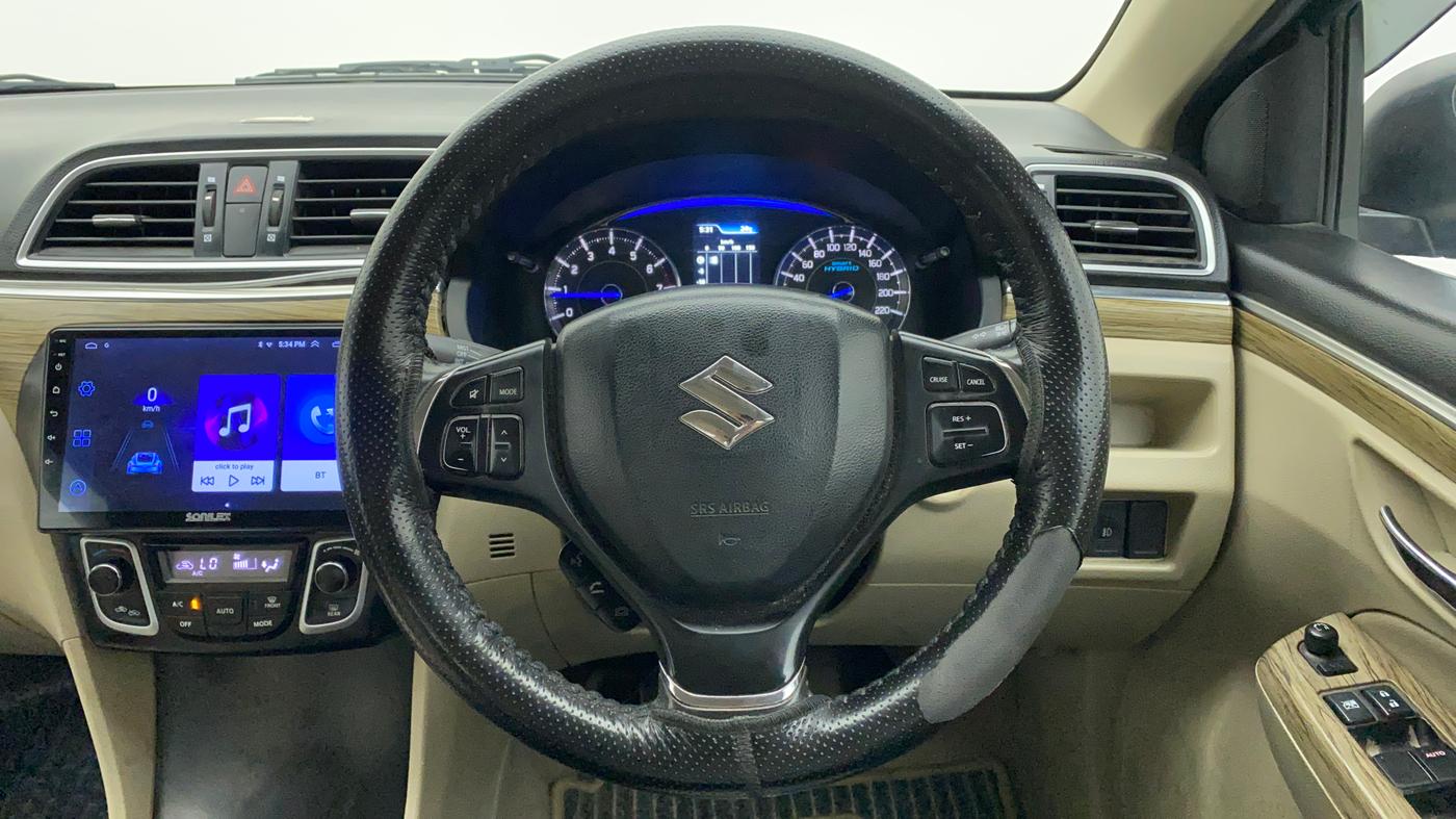 2018 Maruti Ciaz ALPHA 1.5 SHVS PETROL, Petrol, Manual, 1,23,897 km, Steering Wheel Close Up