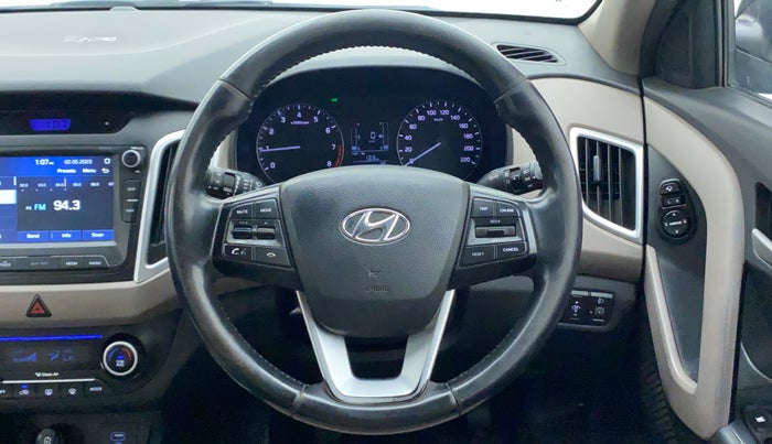 2018 Hyundai Creta SX 1.6 PETROL, Petrol, Manual, 1,06,506 km, Steering Wheel Close Up