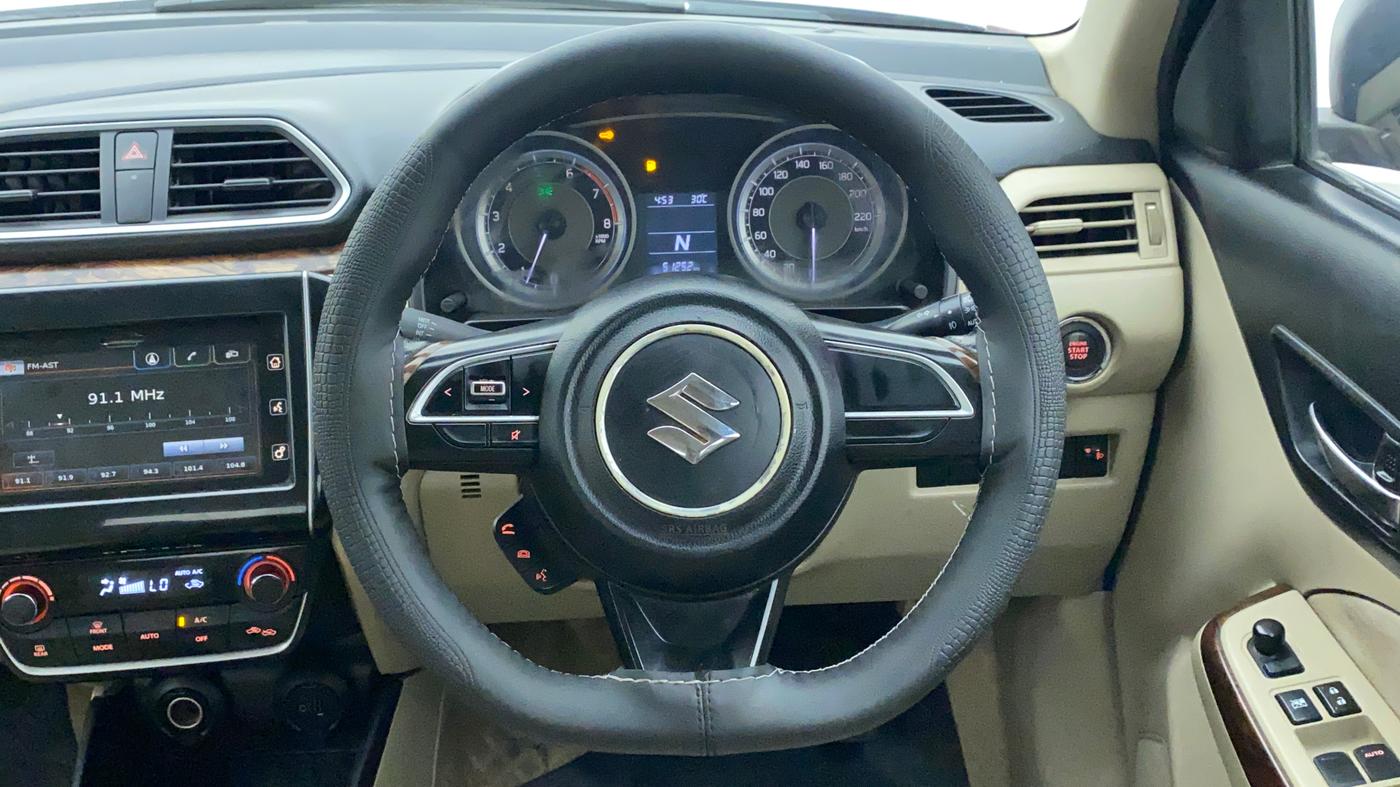 2017 Maruti Dzire ZXI PLUS AMT, Petrol, Automatic, 51,529 km, Steering Wheel Close Up