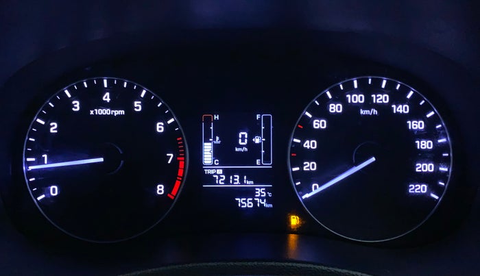 2017 Hyundai Creta SX PLUS 1.6 PETROL DUAL TONE, Petrol, Manual, 75,674 km, Odometer Image