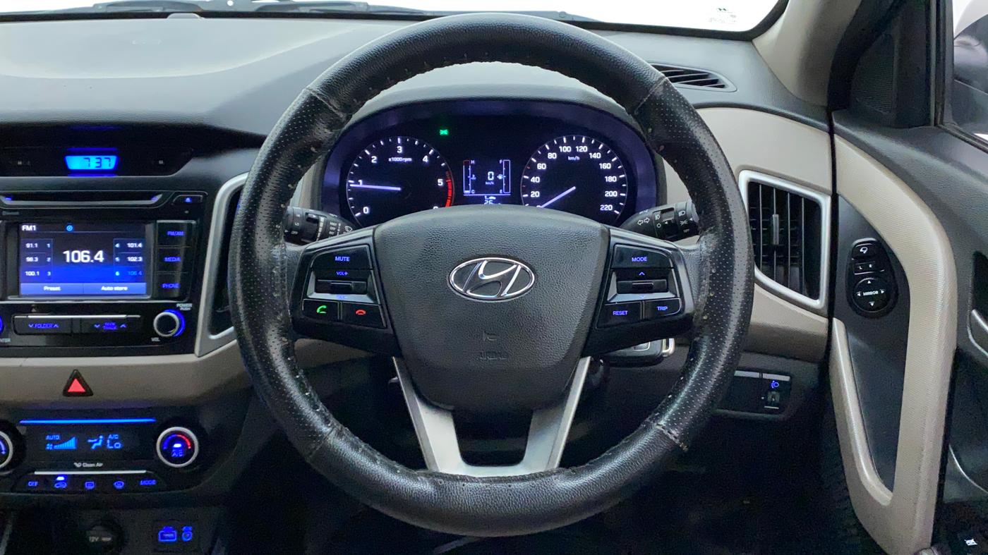2016 Hyundai Creta SX 1.6 DIESEL, Diesel, Manual, 90,673 km, Steering Wheel Close Up