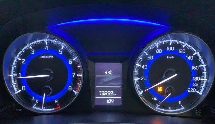 2020 Maruti Baleno DELTA PETROL 1.2, Petrol, Manual, 73,659 km, Odometer Image