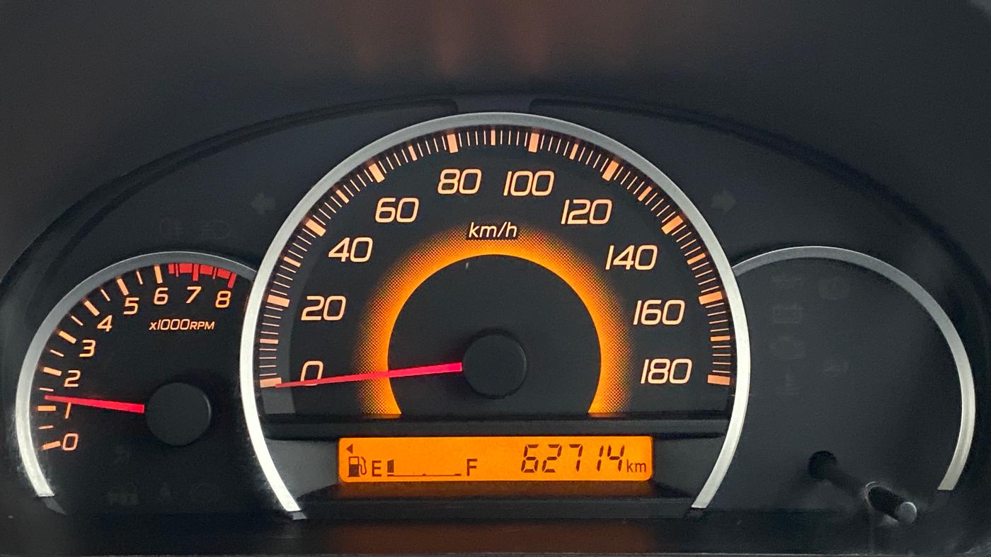 2010 Maruti Wagon R 1.0 VXI, Petrol, Manual, 62,714 km, Odometer Image