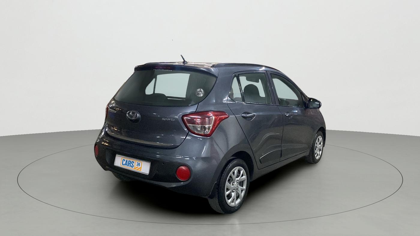 2018 Hyundai Grand i10 SPORTZ 1.2 KAPPA VTVT, Petrol, Manual, 50,688 km, Right Back Diagonal