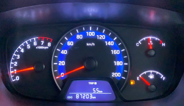 2017 Hyundai Xcent SX 1.2, Petrol, Manual, 87,203 km, Odometer Image