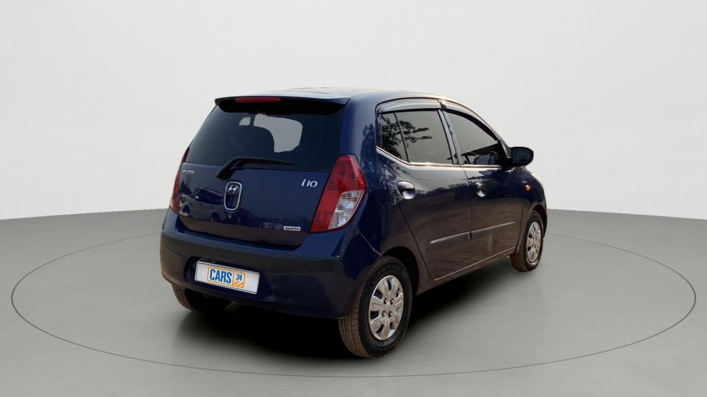 2010 Hyundai i10 SPORTZ 1.2 AT, Petrol, Automatic, 64,719 km, Right Back Diagonal