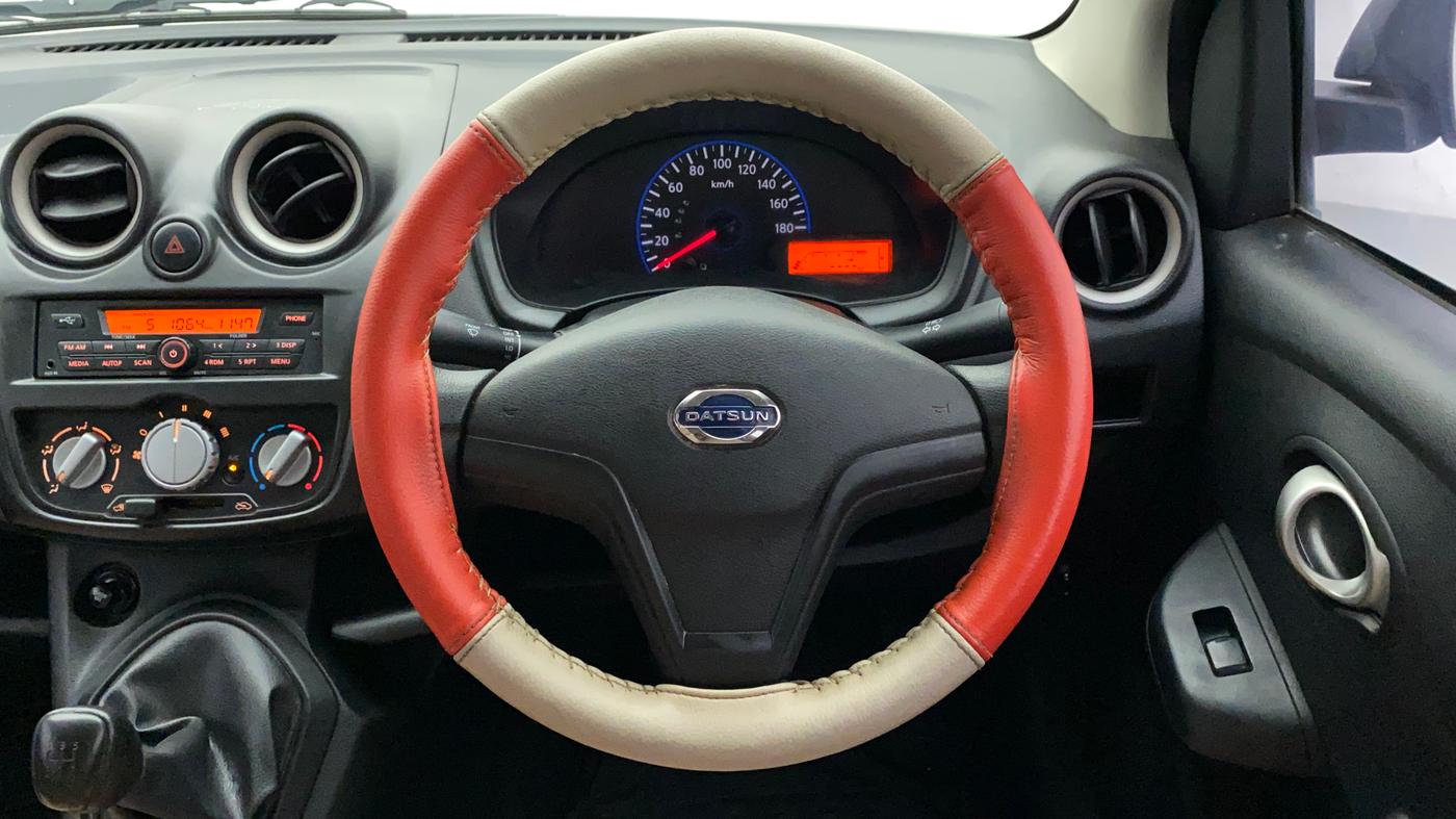 2018 Datsun Go Plus T, Petrol, Manual, 12,169 km, Steering Wheel Close Up