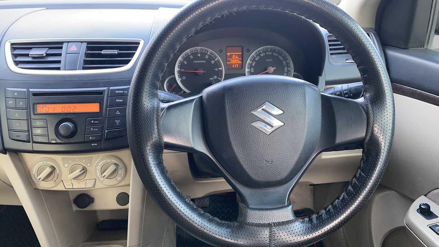 2012 Maruti Swift Dzire VXI, Petrol, Manual, 73,730 km, Steering Wheel Close Up